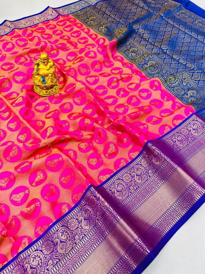 MS Kanan Chidiya By Manzar Kanchipuram Handloom Weaving Silk Sarees Wholesale Price In Surat